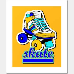 Retro Roller Skate Posters and Art